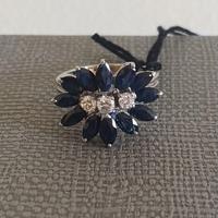 Anello fantasia con brillanti e zaffiri naturali