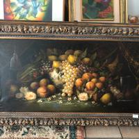 Antico dipinto con cornice in legno collezione