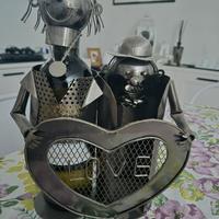 porta bottiglie in latta 