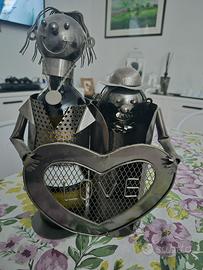 porta bottiglie in latta 