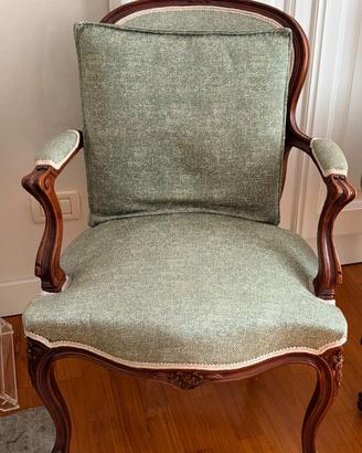 Coppia poltroncine antiche stile Luigi XV/Rococò