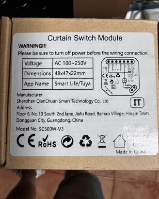 Loratap interruttore tapparelle Wifi 6 pz