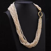 COLLANA MULTIFILO DI PERLE BAROCCHE DA 4 A 2.50 MM