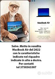 MacBook Air M2 del 2022