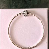 Bracciale pancora rigido chiusura fiocco di neve