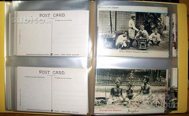 Collezione 100 cartoline di Singapore raccoglitore
