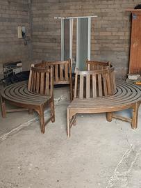 Panche circolari in legno per giardino - sgombero