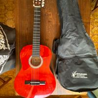 chitarra classica rossa