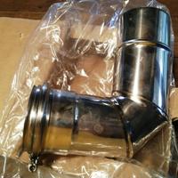 Tubo scarico inox a L per stufa