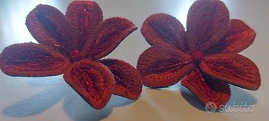 Orecchini Zara ecopelle e ricami.