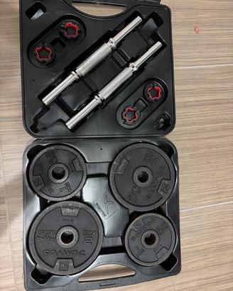 kit manubri componibili domyos da 20 kg totali
