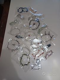 lotto bracciali e collane bigiotteria