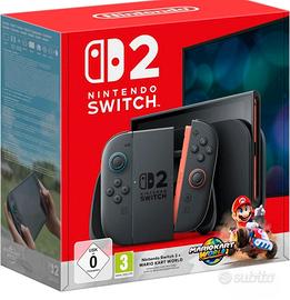 Nintendo switch 2+Mario kart world  nero