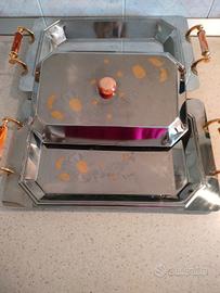 Set vassoi da portata con coperchio 