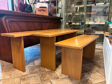 Panche in legno massello per esposizione