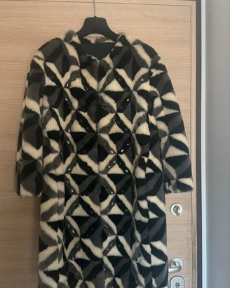 Ainea cappotto eco pelliccia