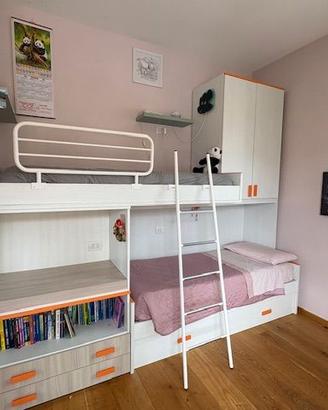 Letto castello con terzo letto nascosto Giessegì