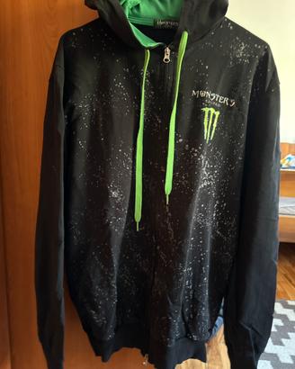 Felpa Monster Energy Nera e Verde