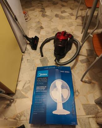 Ventilatore e aspirapolvere