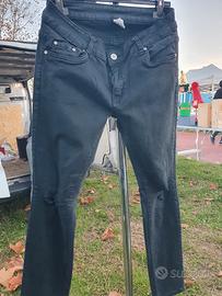 Jeans donna neri skinny strappati 