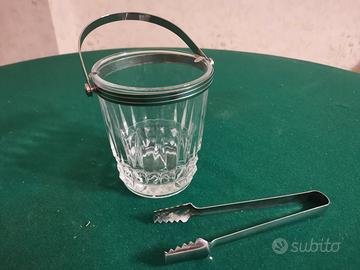 Bicchiere e pinzetta porta-ghiaccio