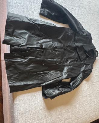 Trench vintage anni 70 in pelle