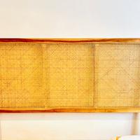 Testiera letto rattan  e rovere