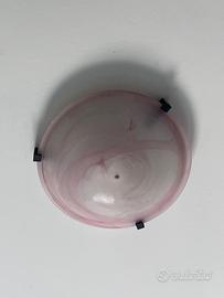 Plafoniera da soffitto in vetro marmorizzato rosa