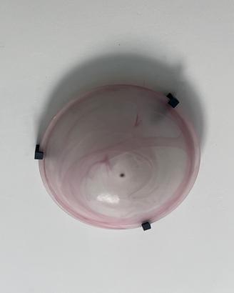 Plafoniera da soffitto in vetro marmorizzato rosa