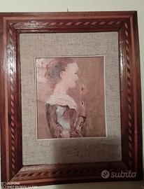 Quadro olio su tavola. Vintage.