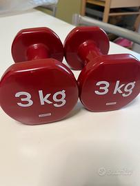Coppia di manubri/pesetti da 3 kg