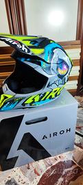 casco Airoh Wraap Alien Yellow e ginocchiere