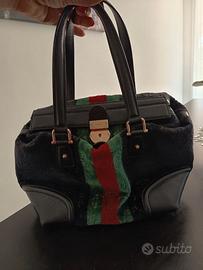 Gucci bauletto  Boston velluto nero certificato