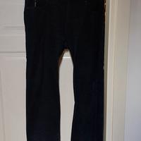 pantaloni neri velluto a coste fini