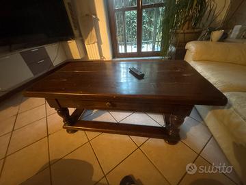 Tavolino tv in legno massello