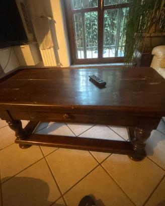 Tavolino tv in legno massello