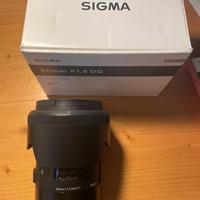 Obiettivo Sigma art 50 mm 1.4