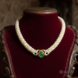 Collana Choker Vintage Anni 40 Tubolare elegante