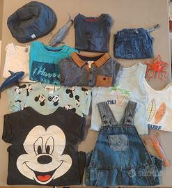 lotto estivo bambino 9/12 mesi (74cm) 11 capi