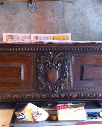 Antiquariato cassapanca fine '800 primi '900