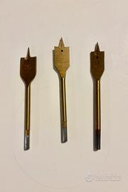 Set tre punte piatte per legno