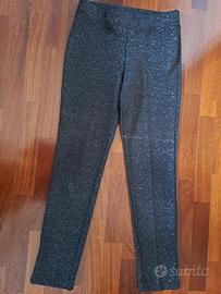 Pantaloni neri brillantinati donna tg. S/M