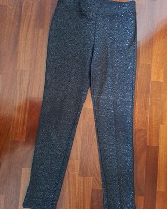 Pantaloni neri brillantinati donna tg. S/M