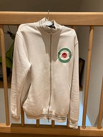 Felpa con zip vespa gs rally px bianco