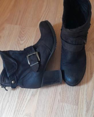 Scarpe Tronchetto Cerniera Pelle Tacco medio n. 37