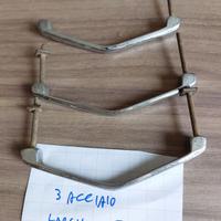 10 maniglie per cassetto o pensile, in acciaio