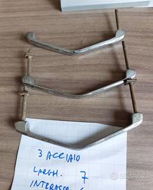 10 maniglie per cassetto o pensile, in acciaio