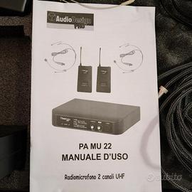 Audiodesign Pro PMU 22 RAdiomicrofono 2 canali UHF