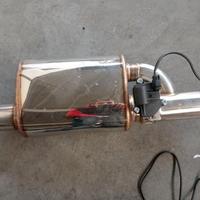 silenziatore tuning con valvola aftermarket nuovo 