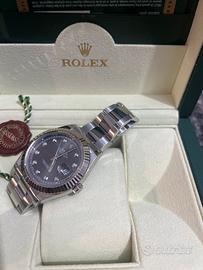 Rolex datejust 41mm diamanti ghiera oro